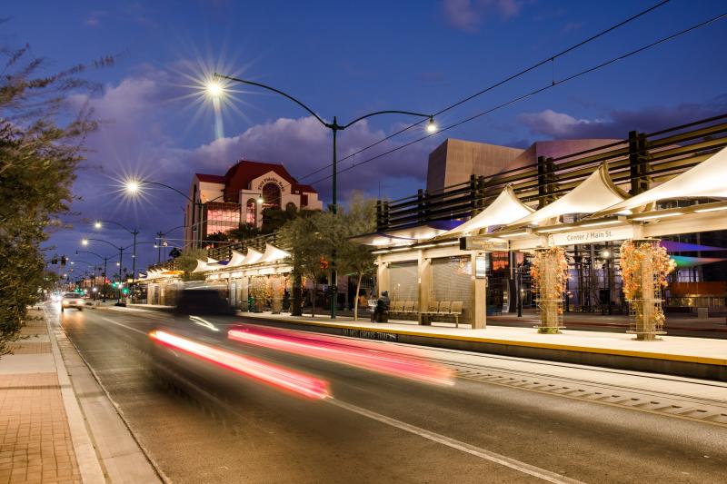 Downtown at night