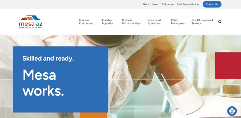 Image of the home page of the new Select.Mesa website