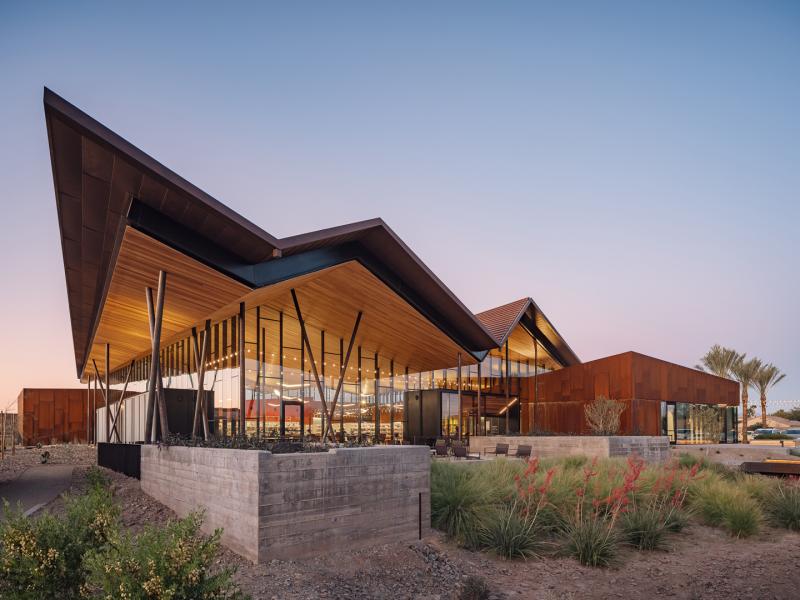 Exterior photo of Gateway Library showing the back side of it 