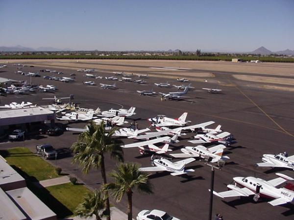 Planes on Falcon Field Ramp